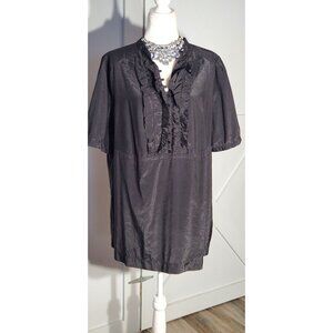 APT 9 BLOUSE BLACK SHORT SLEEVE POLY/RAYON SIZE 2X